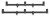 Buzzer bar za 3 Štapa Anaconda Blaxx Goal Post Buzzer Bar Black Duljina 38cm