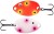 Plandavka Westin Fidusen 3,2cm 2,8g Orange/White Clown