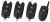 Set Signalizatora Giants Fishing DFX Carp 3+1