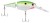 Wobler Berkley Flicker Shad Jointed 5cm 6gr Chartreuse Pearl